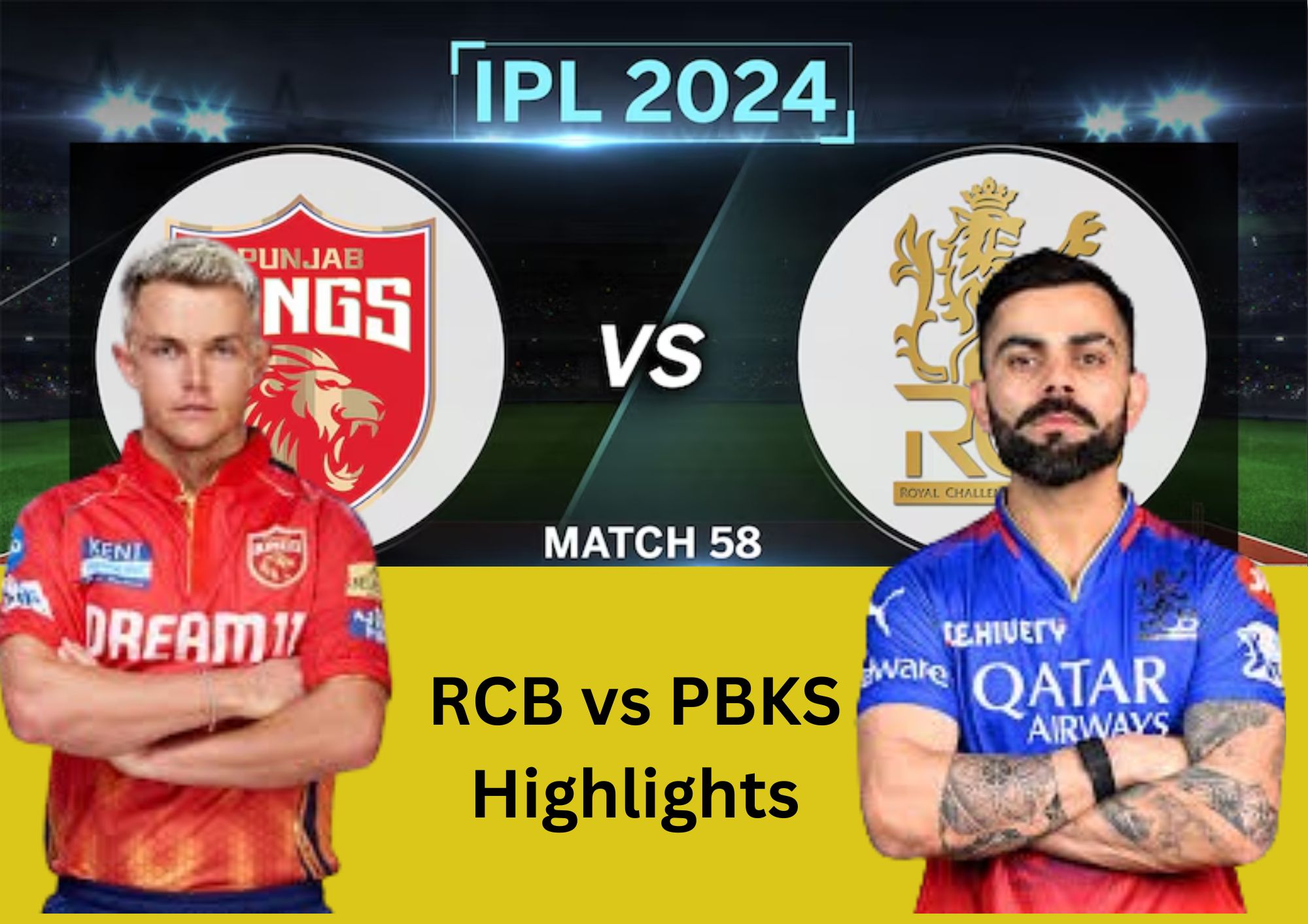 RCB vs PBKS Highlights